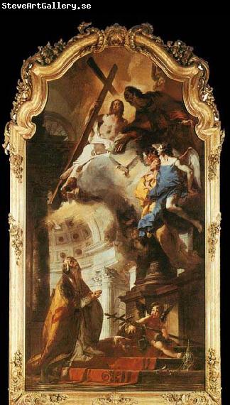 TIEPOLO, Giovanni Domenico Pope St Clement Adoring the Trinity